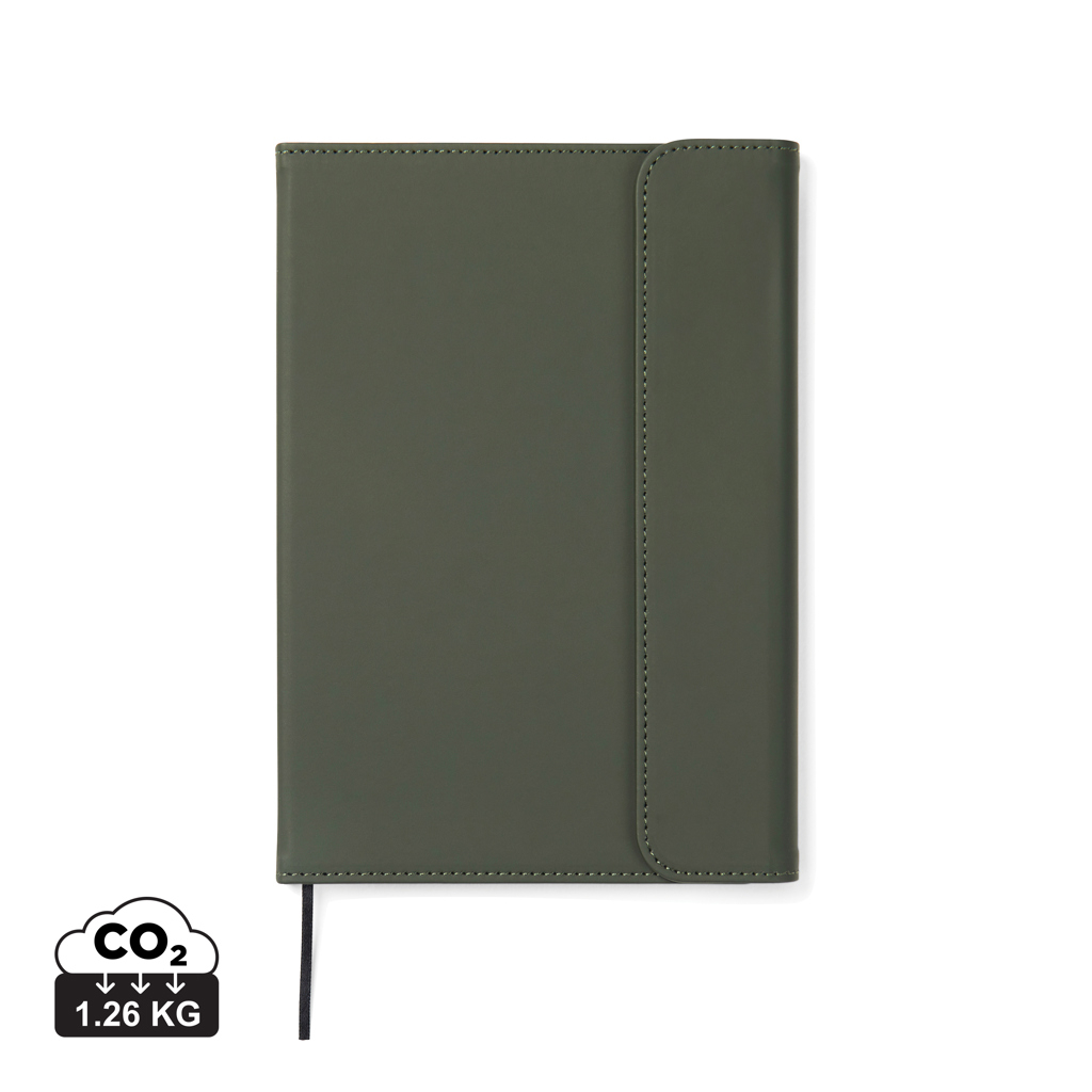 Carnet A5 recyclé personnalisable Baltimore VINGA Vert 